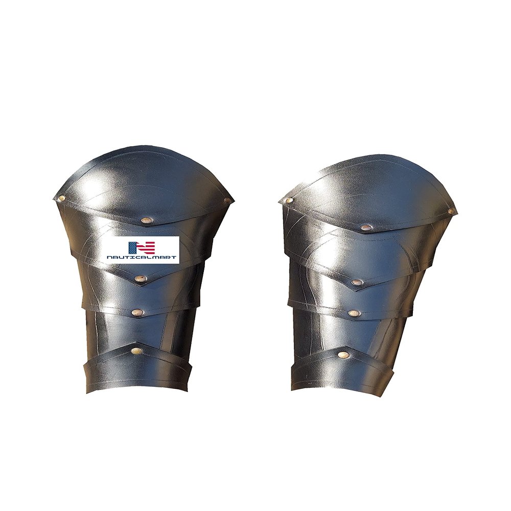 Nautical-Mart Medieval Leg Armor Leather Greaves Halloween Costume