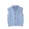 Autumn Boy Girl Waistcoat Toddler Vests Kids Knitted Sweater Cardigan Children's Baby Boys Girls Vest Tops Blue 3T