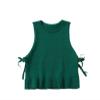 Yiqinyuan Children Knitted Vest Girls Sleeveless Sweater Solid Color Girls Waistcoat Green 9 view 1
