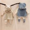 Autumn Baby Girls Boys Knitting Vest Baby Sleeveless Coat Tops Winter Solid Color Knitting Sweater 203T19 Blue 12M view 3