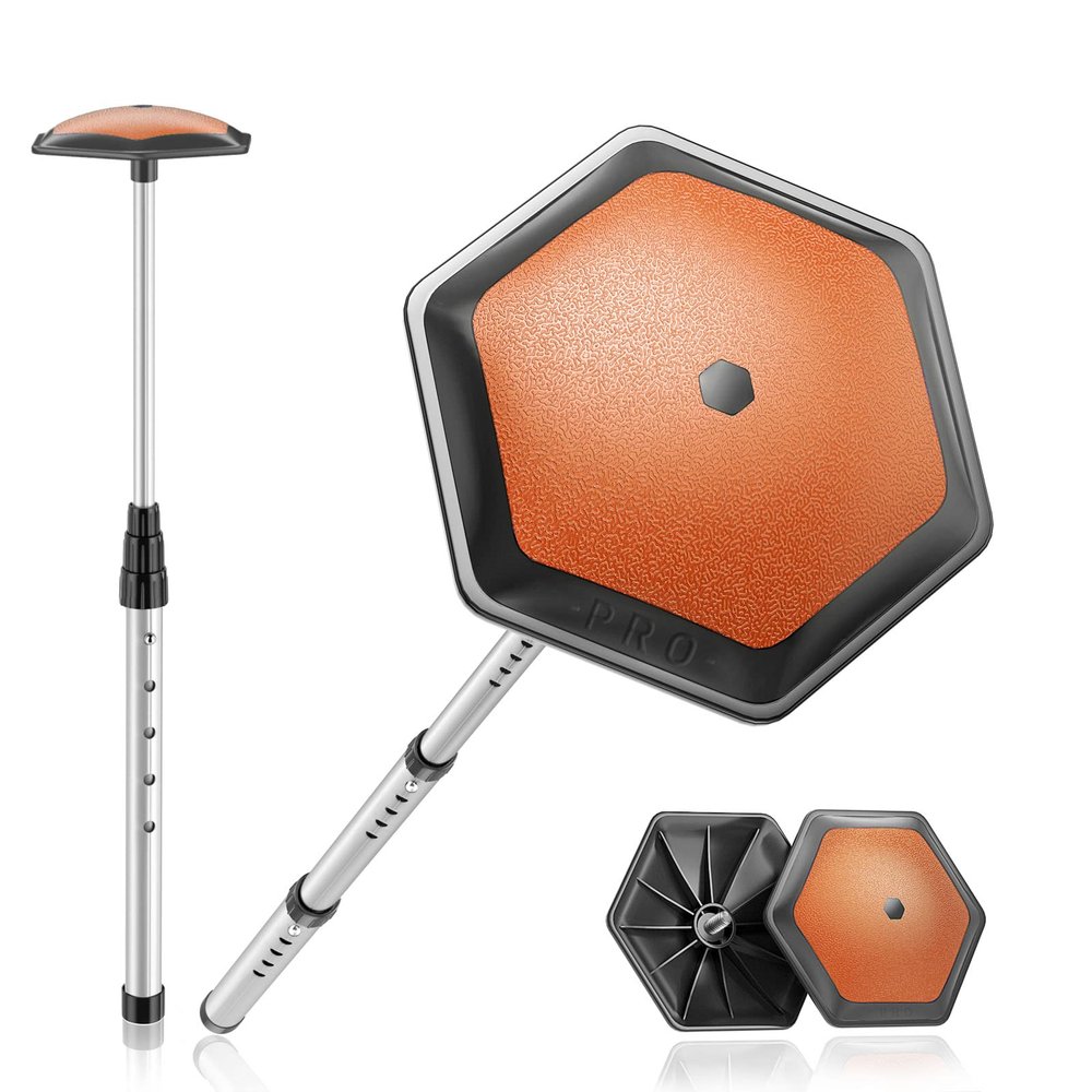 ToVii Golf Travel Bag Support Rod, Adjustable Golf Travel Bag Support System Aluminum Alloy Golf Bag Support Pole and Durable ABS Anti-Impact Support Cover Golf Club Protector Pole (Orange)