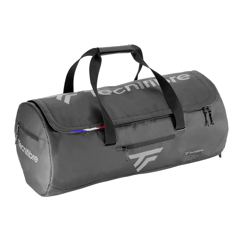 Tecnifibre Team Dry Duffle Racket Sport Bag, Black, One Size, Waterproof Soft Tennis Bag