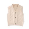 Autumn Boy Girl Waistcoat Toddler Vests Kids Knitted Sweater Cardigan Children's Baby Boys Girls Vest Tops Beige 24M