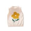 Baby Girls Sweater Vest Flower Baby Autumn Children Knit Vest Pullover Kids Sweater Top Toddler Clothes O-Neck Beige 6 view 1