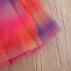 Madjtlqy Skirt Girls Star Patterns Elastic High Waist Bubble Skirt with Bowknot Hair Clip (Pink, Large) view 3