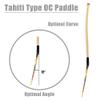 Z&J SPORT Outrigger Canoe Paddle Wooden Shaft, Tahiti Style Hybrid OC Paddle with Graphics Carbon Blade, Durable OC Paddle for Waka AMA, vaa, Bent Shaft & 12 Degree Blade (LJ358,46") view 3
