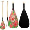 Z&J SPORT Outrigger Canoe Paddle Wooden Shaft, Tahiti Style Hybrid OC Paddle with Graphics Carbon Blade, Durable OC Paddle for Waka AMA, vaa, Bent Shaft & 12 Degree Blade (MJ378,46") view 1