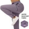 Cakulo Cargo Hiking Pants Women Summer Golf Travel Camping Work Waterproof Rain Quick Dry Light Weight Stretchy Pants Pockets Bordeaux M view 4