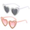 willochra 2pack Cute heart shape Crystal Small Frame Rhinestone Sunglasses Fashion decoration Ladies Crystal Girl Party Diamond Sunglasses (2pack-pink&white) view 1