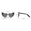 willochra 2pack Cute heart shape Crystal Small Frame Rhinestone Sunglasses Fashion decoration Ladies Crystal Girl Party Diamond Sunglasses (2pack-pink&white) view 3