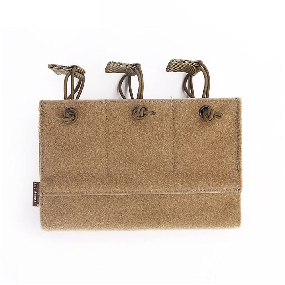 Emersongear Loop Panel Triple M4 Mag Pouch,Tactical Magazine Placard Accessories Suitable for MBAV Style Vest