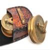 Engraved Sundial compass WITH LEATHER CASE|Antique compass|British European Style Nostalgic Retro Compass,Outdoor Compass,Baptism Gifts,Birthday,Mothers Day (SO YOU ALWAYS FIND YOUR WAY BACK TO ME) view 1