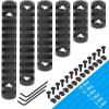 REERON Single Picatinny Rail Section Adapter 6 Pack 3 5 7 9 11 13 Slot Aluminum Picatinny Rails Accessory with 13 T-Nuts & Screws, 3 Allen Wrench - Rounded Corner, Black view 2