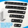 REERON Single Picatinny Rail Section Adapter 6 Pack 3 5 7 9 11 13 Slot Aluminum Picatinny Rails Accessory with 13 T-Nuts & Screws, 3 Allen Wrench - Rounded Corner, Black view 3