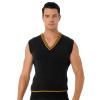 Alvivi Mens Casual Stretchy Sleeveless V-Neck Knitted Vest Tank Top Fall Winter Cardigan Waistcoat Yellow Small view 2