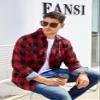 Alex Vando Mens Button Down Shirts Regular Fit Long Sleeve Casual Plaid Flannel Shirt,Black/Red,XXL view 3