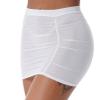 Agoky Women's Summer Casual Basic Stretchy Ruched Bodycon Pencil Tube Short Mini Skirt White One Size view 2
