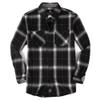 Alex Vando Mens Button Down Shirts Regular Fit Long Sleeve Casual Plaid Flannel Shirt,Black/White,S view 1