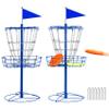 Yaheetech Portable Disc Golf Target Set of 2 for Indoor & Outdoor, Metal Frisbee Golf Basket 12-Chain Flying Disc Golf Target, Sturdy and Robust, Blue view 1