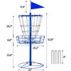Yaheetech Portable Disc Golf Target Set of 2 for Indoor & Outdoor, Metal Frisbee Golf Basket 12-Chain Flying Disc Golf Target, Sturdy and Robust, Blue view 3