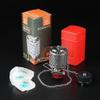 Tentock Lightweight Outdoor Gas Lantern Mini Camping Portable Aluminum Gas Lantern Hanging Glass Lamp with Adapter and Hanging Chain for Hiking Picnic (BL300-F2) view 3