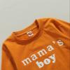Madjtlqy Newborn Baby Boys Clothes Set Solid Color Long Sleeve Pullover Sweatshirt+Pants (Ginger, 6-12 Months) view 4