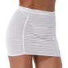 ACSUSS Sexy Women's Sheer Ultra See Through Low Waist Micro Mini Skirts Pencil Skirt 2# White One Size view 3