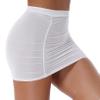 ACSUSS Sexy Women's Sheer Ultra See Through Low Waist Micro Mini Skirts Pencil Skirt 2# White One Size view 4