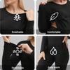 PISIQI Thermal Underwear Women Ultra-Soft Long Johns Set Base Layer Skiing Winter Warm Top & Bottom Black view 4