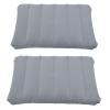 Alovexiong 2 Pack Gray Ultralight Inflatable Camping Pillow Small Squared Flocked Fabric Air Pillow for Hiking, Camping, Traveling, Napping, Desk Rest, Neck & Lumbar Support view 1