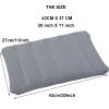 Alovexiong 2 Pack Gray Ultralight Inflatable Camping Pillow Small Squared Flocked Fabric Air Pillow for Hiking, Camping, Traveling, Napping, Desk Rest, Neck & Lumbar Support view 2