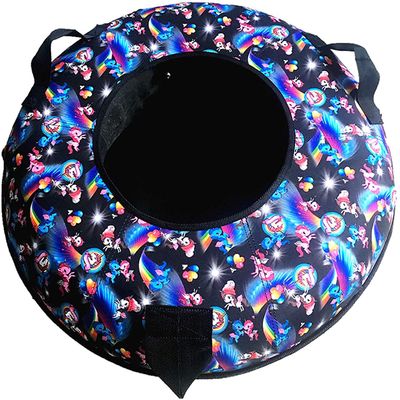 JINCAN Inflatable Sledge, Heavy Duty Freeze Resistant Inflatable Snow Sled Toboggan with Handles for Kids Winter Christmas Snow (Color : A)