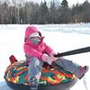 JINCAN Inflatable Sledge, Heavy Duty Freeze Resistant Inflatable Snow Sled Toboggan with Handles for Kids Winter Christmas Snow (Color : B) view 4