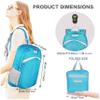 BEMYGREENBAG 35L Foldable Waterproof Backpack For Outdoor Sports With Inside Wet Clothes Compartment Packable For Multiple Uses Ultra Lightweight Ideal For Hiking Men And Women Travel(Sky Blue) view 2