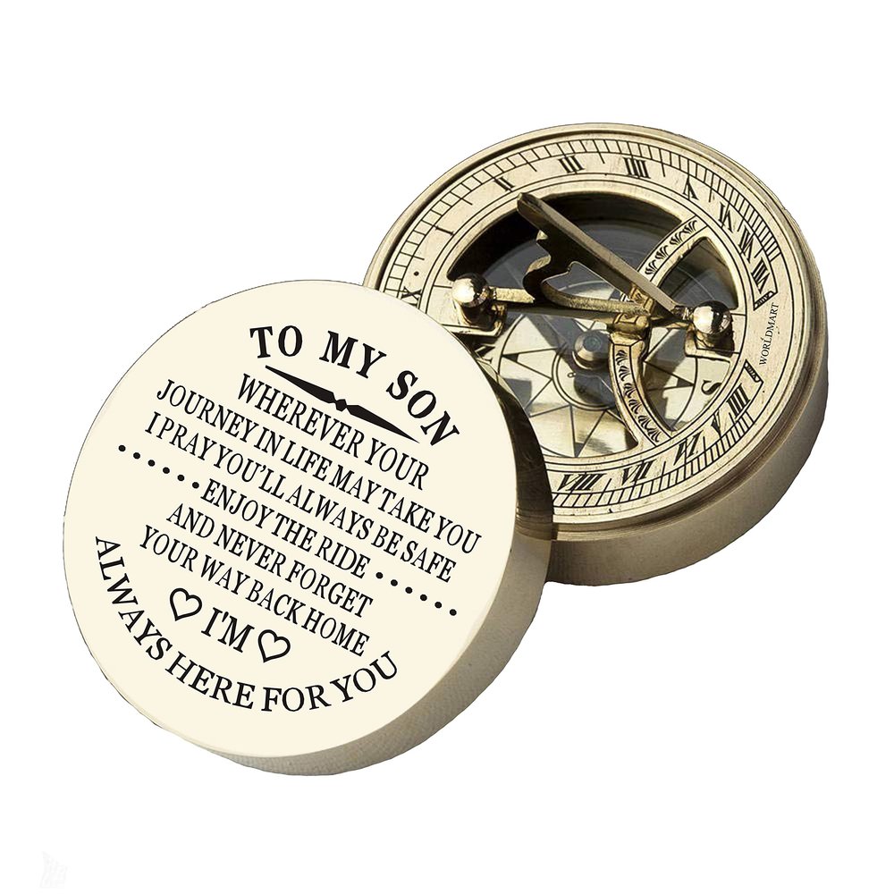 Personalized Compass, Gift for Son, to Our Son, Mom to Son, Dad to Son, Boyfriend, for Customized Compass (to My Son)