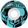 Darkstar Skateboards Divide Black/Aqua Skateboard Wheels - 51mm 99a (Set of 4) view 2