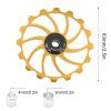 Keenso Pulley Wheel, Ceramic Bearing 16T Rear Derailleur for Road Bikes, Gold, Suitable for Professional Cyclists and Riders, Replacement Parts for Training or Racing view 2