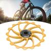 Keenso Pulley Wheel, Ceramic Bearing 16T Rear Derailleur for Road Bikes, Gold, Suitable for Professional Cyclists and Riders, Replacement Parts for Training or Racing view 3