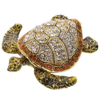 1pc Box Decorative Jewelry Box Cosmetics Holder Turtle Storage Container Storage Holder Jewelry Container Jewelry Display Holder Festival Tray Desktop Adornment Jewelry Case