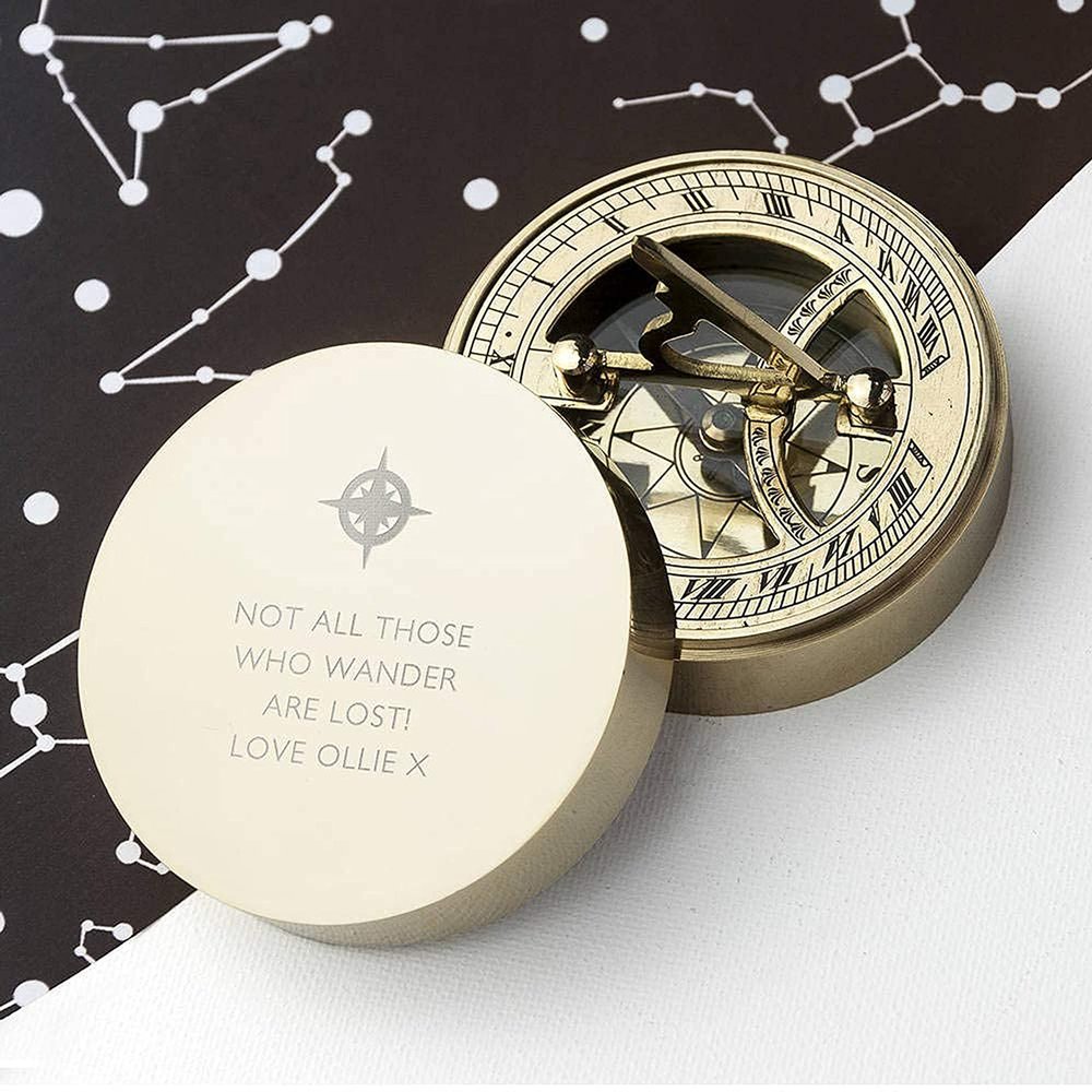 WORLDMART Personalized Compass, Gift for Son, to Our Son, Mom to Son, Dad to Son, Boyfriend, for Customized Compass (Personalised Compass)