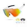 Tunfund Viper Sunglasses Polarized Teen Youth Kid Boy Girl for Cycling Fishing Runing Sports Driving Golf UV 400 (Age:10-15 Years Old) Red+White view 1