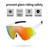 Tunfund Viper Sunglasses Polarized Teen Youth Kid Boy Girl for Cycling Fishing Runing Sports Driving Golf UV 400 (Age:10-15 Years Old) Red+White view 3