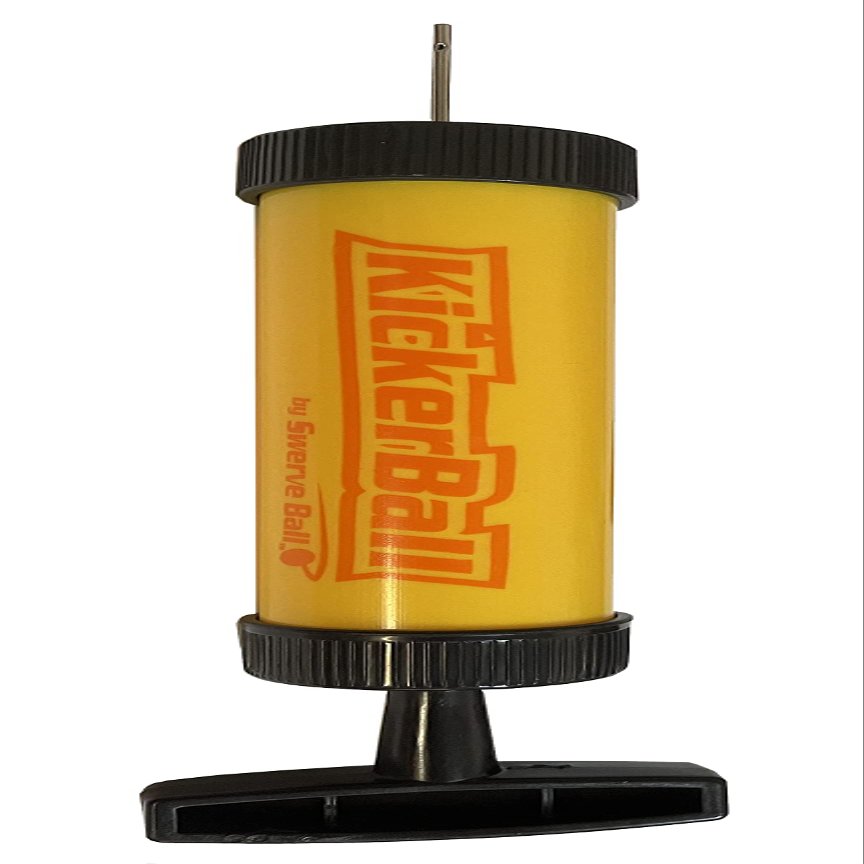 Kicker Manual Ball Pump by Swerve Ball Portable Air Pump for Sports Balls, Soccer, Basketball, Football, Volleyball, Inflator Needle Included, Easy to Use