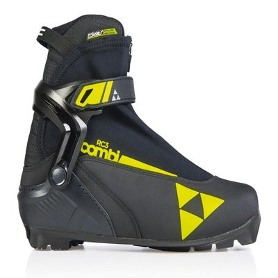 Fischer Unisex RC3 Combi Durable Weatherproof Warm Stable Protective Insulated Nordic Ski Boots, Black/Yellow, 40