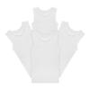 Buyless Fashion Big Girls Tagless Cami Scoop Neck Undershirts White Cotton Tank with Trim (4 Pack) - TW14-GWW-11-12 view 1