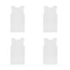 Buyless Fashion Big Girls Tagless Cami Scoop Neck Undershirts White Cotton Tank with Trim (4 Pack) - TW14-GWW-11-12 view 4