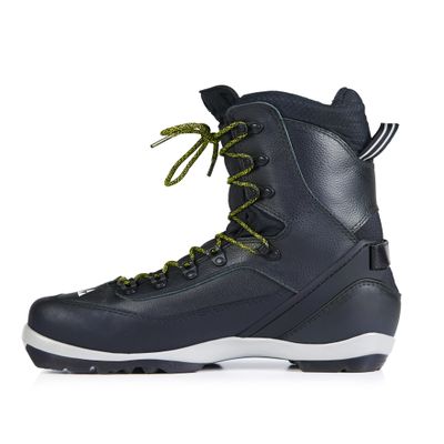 Fischer BCX Transnordic Waterproof Breathable Leather Upper Nordic Ski Boots, Black, 41