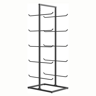 Yoga Mat Organizer Rack, Multifunctional Shelf for Yoga Mat, Foam Roller, Ballet Mat, Bath Towel, Carpet Hold 10/20 Mats for Home Gyms, Studio & Garage (Color : Black, Size : 19.7"x15.7"x51")