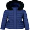 BodiLove Women's Fur Hooded Utility Jacket With Zipper and Flannel Lining Navy L view 1