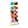 5-Tiers Foam Roller/Yoga Mat/Ballet Mat Storage Rack for Hanging Yoga Strap, Resistance Bands for Home Gym & Studio, Multifunctional Organizer Metal Shelf for Towel Bath Towel (2 Size) view 1